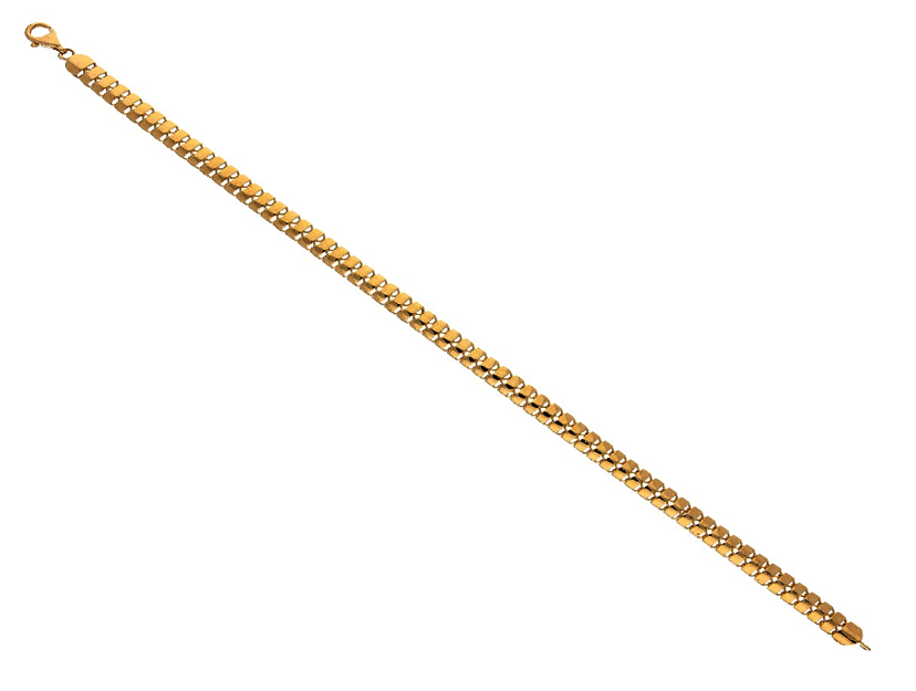 Žluté zlato náramek článkový 19cm